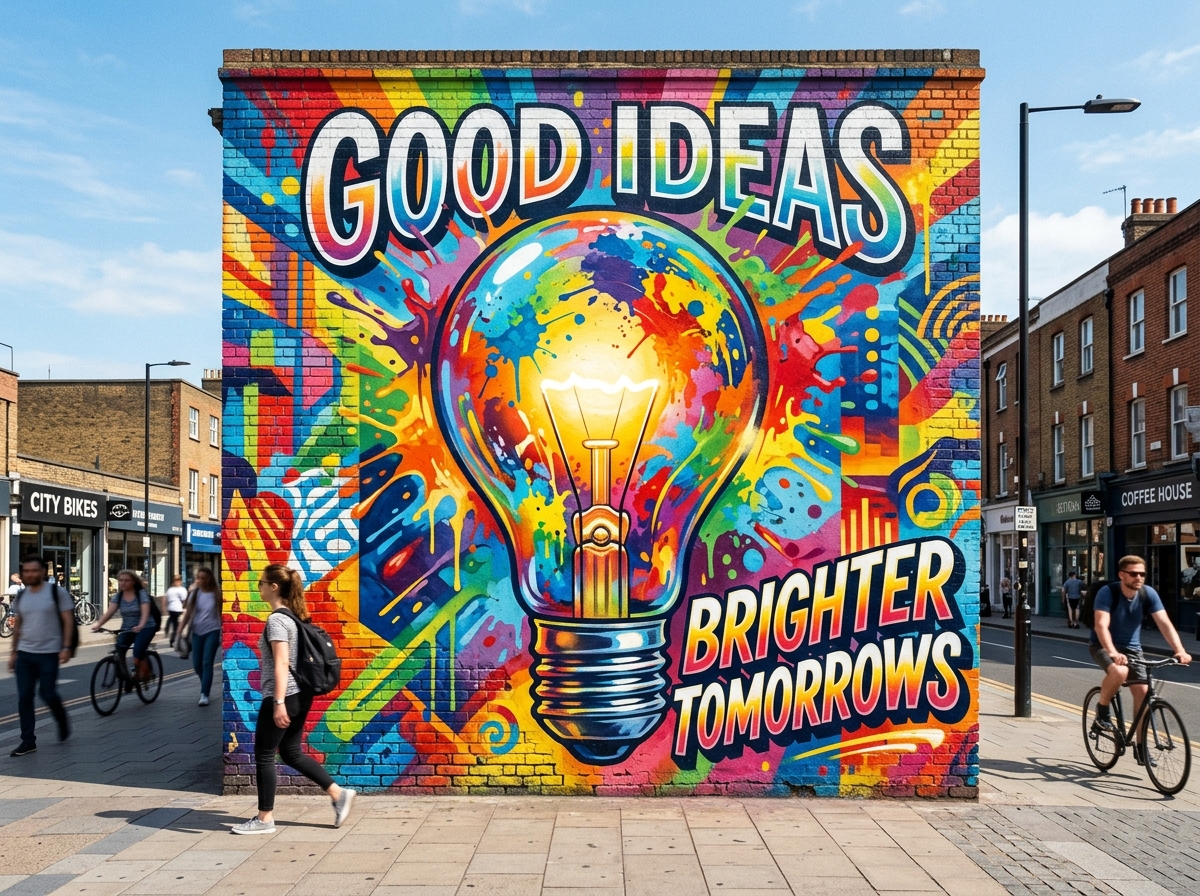 Good Ideas Brighter Tomorrows Wall Mural