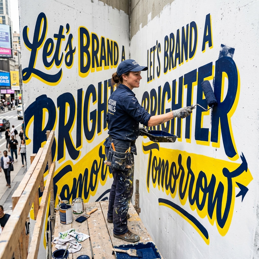 SVR Advertising painter branding wall